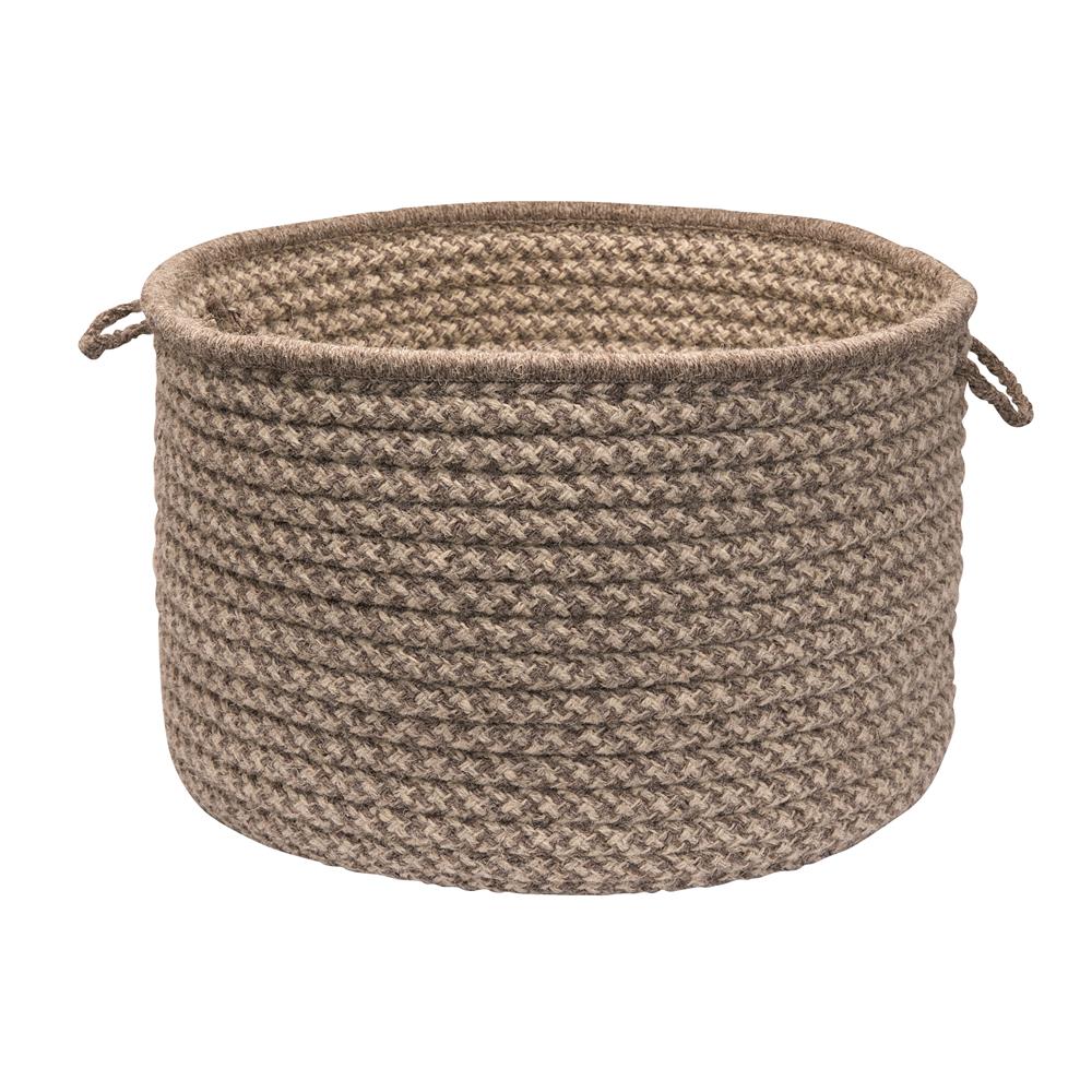 Colonial Mills HD32A024X014 Natural Wool Houndsdtooth- Latte 24"x14" Utility Basket